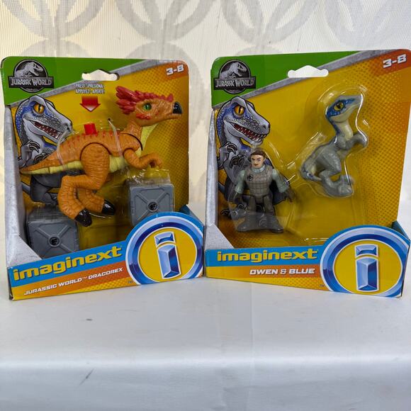 Fisher-Price Imaginext Jurassic World Dracorex Dinosaur & Owen and Blue Lot - Picture 7 of 7